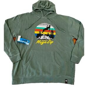 MAMMOTH MOUNTAIN Mega Zip Lining Men’s Hoodie XXL 2XL New With Tags NWT